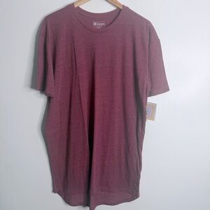 NWT Lularoe Mens Patrick Short Sleeves Tee XL Burgundy Casual Everyday Crew Neck